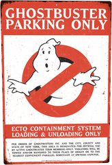 Ghostbusters - Parking Metal Sign
