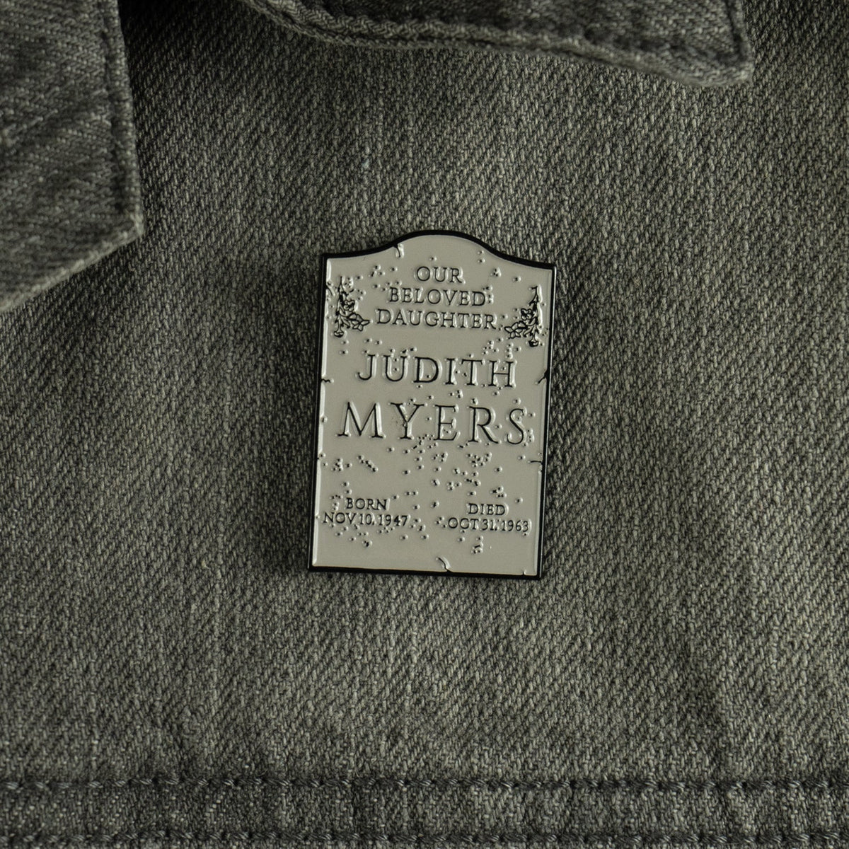 Halloween - Judith Myers Tombstone Enamel Pin