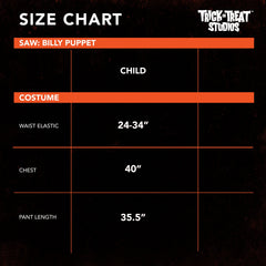 SAW - Billy Puppet Children's Costume